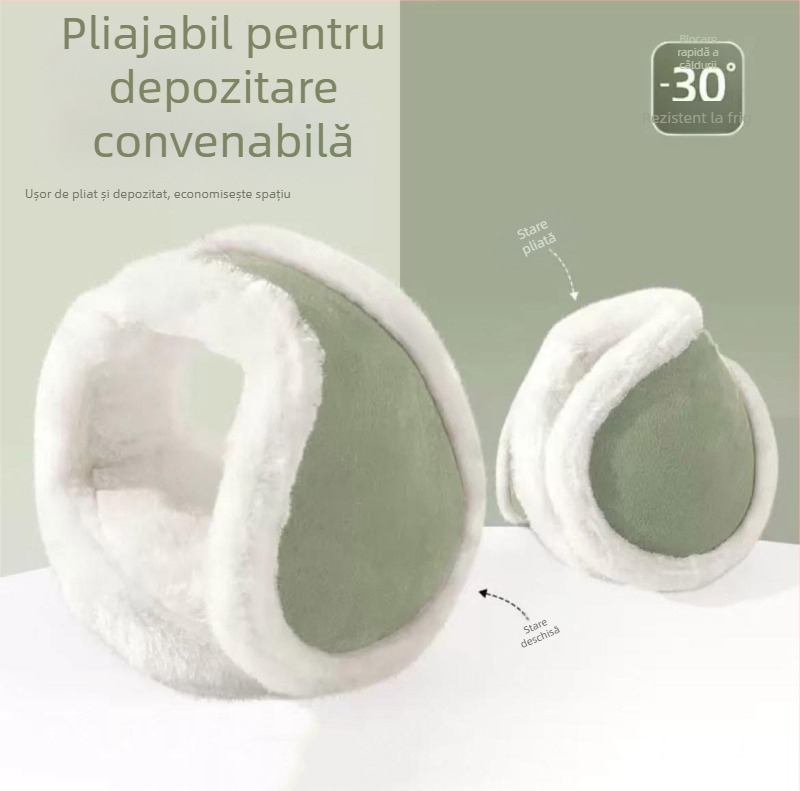 Căști de pluș pentru bărbați și femei, de iarnă, calde și antigel, pentru ciclism în aer liber, purtate pe spate, calde și antigel