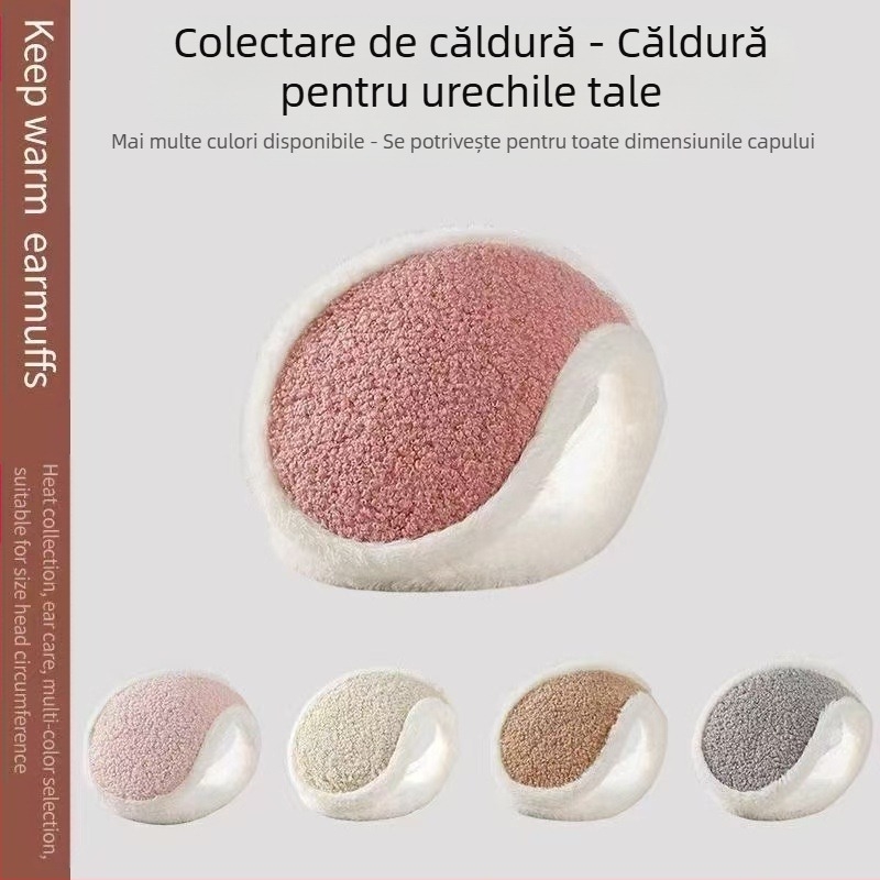 Căști de pluș pentru bărbați și femei, de iarnă, calde și antigel, pentru ciclism în aer liber, purtate pe spate, calde și antigel