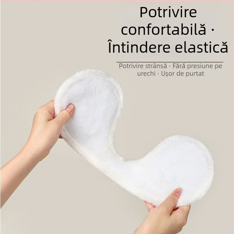 Căști de pluș pentru bărbați și femei, de iarnă, calde și antigel, pentru ciclism în aer liber, purtate pe spate, calde și antigel