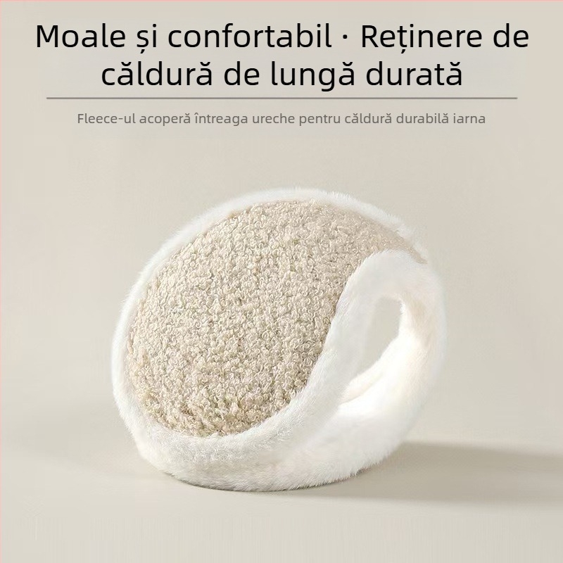 Căști de pluș pentru bărbați și femei, de iarnă, calde și antigel, pentru ciclism în aer liber, purtate pe spate, calde și antigel