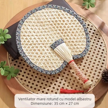 Evantai de mână din paie de grâu, lucrat manual, en-gros, pentru vară, pentru casă, evantai de mână din paie de grâu, model cool, rezistent la țânțari