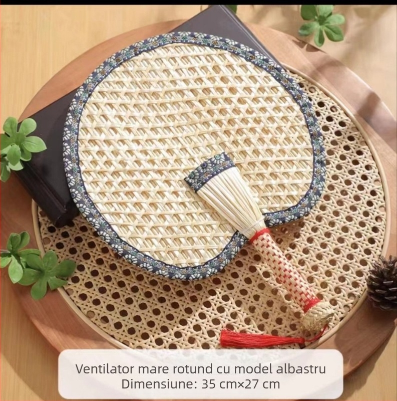 Evantai de mână din paie de grâu, lucrat manual, en-gros, pentru vară, pentru casă, evantai de mână din paie de grâu, model cool, rezistent la țânțari