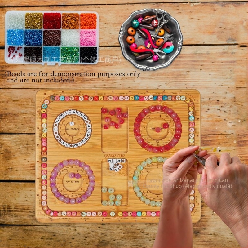 În stoc Placă de bijuterii din mărgele pentru confecționarea brățărilor și coliere Placă de design bijuterii din bambus Clopoței din lemn Hsinchu