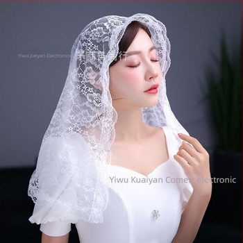 Factory Outlet Mireasă Dantelă Dantelă Scurt Coafură Coafură Accesorii de Mireasă Voal cu un singur strat, en-gros