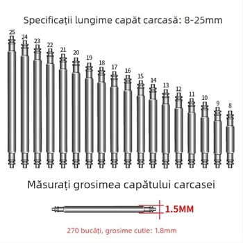 Instrumente de reparare a ceasurilor Accesorii pentru ceasuri Curea de conectare Ax Oțel inoxidabil Brut Ureche Boxed 360 Brut Ureche Pin Lugs