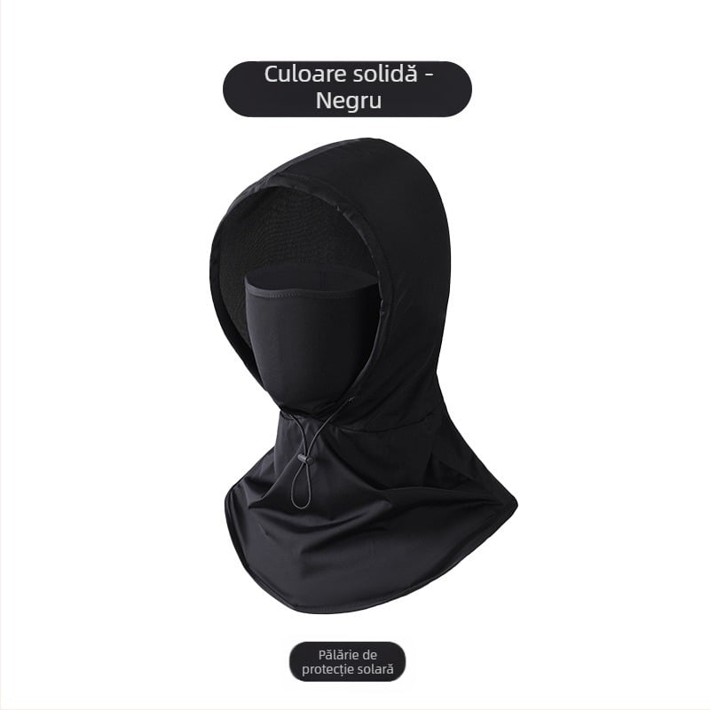 Mască de protecție solară pentru bărbați, anti-ultraviolete, pentru gât, protecție de vară, în aer liber, pentru conducere, călărie, pescuit, cules de ceai, pălărie de soare pentru femei, cu mânecă de protecție solară