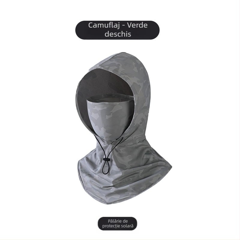 Mască de protecție solară pentru bărbați, anti-ultraviolete, pentru gât, protecție de vară, în aer liber, pentru conducere, călărie, pescuit, cules de ceai, pălărie de soare pentru femei, cu mânecă de protecție solară