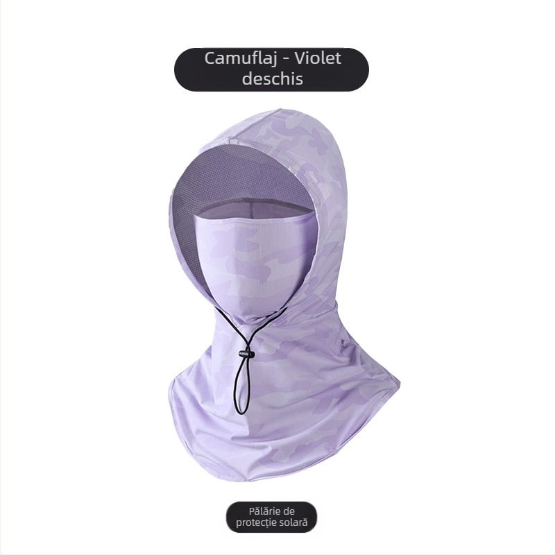 Mască de protecție solară pentru bărbați, anti-ultraviolete, pentru gât, protecție de vară, în aer liber, pentru conducere, călărie, pescuit, cules de ceai, pălărie de soare pentru femei, cu mânecă de protecție solară