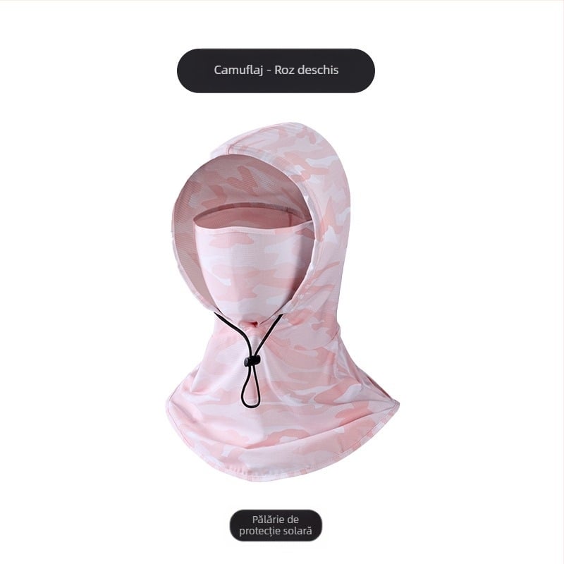 Mască de protecție solară pentru bărbați, anti-ultraviolete, pentru gât, protecție de vară, în aer liber, pentru conducere, călărie, pescuit, cules de ceai, pălărie de soare pentru femei, cu mânecă de protecție solară