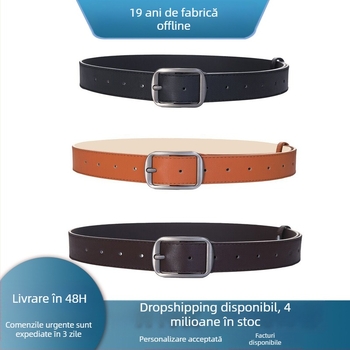 Curea de înaltă calitate pentru celebrități de pe Internet, retro, versatilă, pentru blugi, decorațiune pentru studenți, argintiu mat, pentru pantaloni, unisex