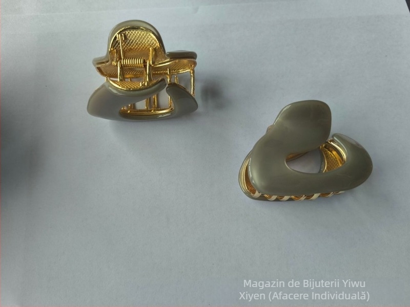 Agrafă de păr nouă cu acid acetic, agrafă de păr neregulată din metal cu jumătate de cravată, agrafă de păr cu temperament, agrafă mică, agrafă de păr cu coadă de pin, agrafă de rechin