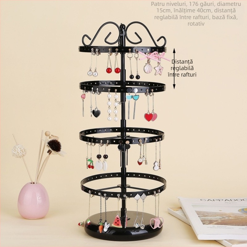 Suport de depozitare pentru cercei suspendați pe birou, suport pentru cercel, suport pentru depozitarea pe masă de toaletă, suport pentru depozitare pe hol, meșteșuguri, suport detașabil pentru afișarea bijuteriilor