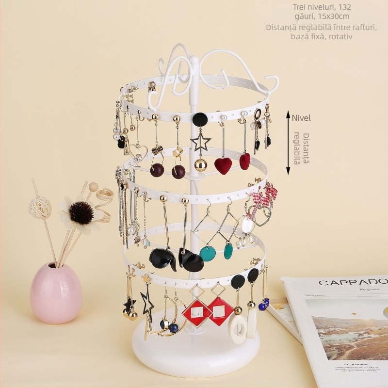 Suport de depozitare pentru cercei suspendați pe birou, suport pentru cercel, suport pentru depozitarea pe masă de toaletă, suport pentru depozitare pe hol, meșteșuguri, suport detașabil pentru afișarea bijuteriilor