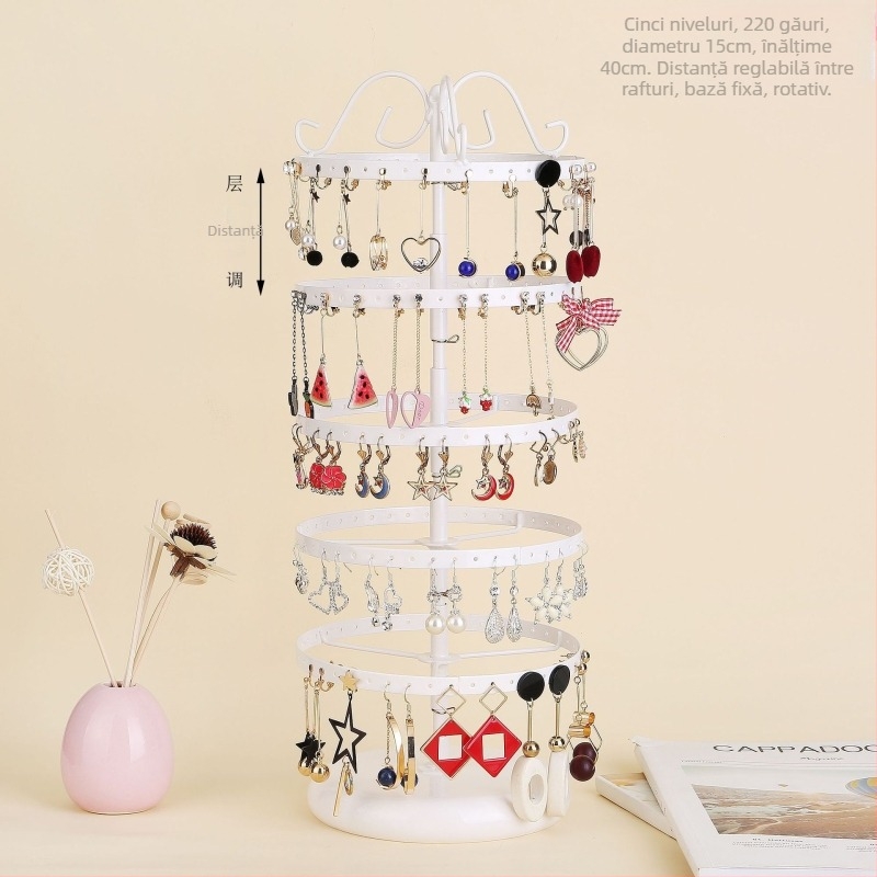 Suport de depozitare pentru cercei suspendați pe birou, suport pentru cercel, suport pentru depozitarea pe masă de toaletă, suport pentru depozitare pe hol, meșteșuguri, suport detașabil pentru afișarea bijuteriilor