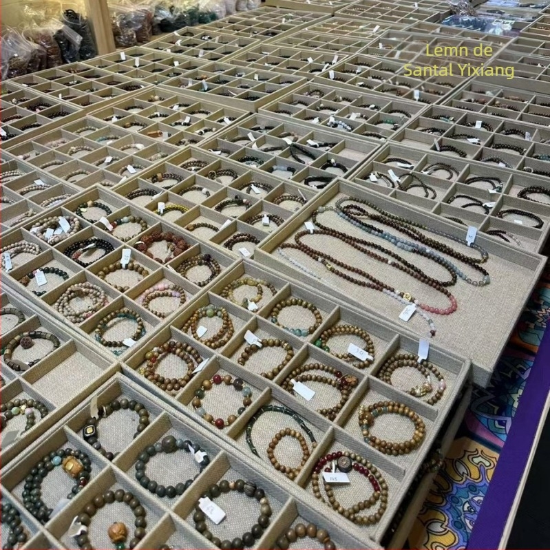 Brățară din lemn de trandafir Pixiu, piatră lunară, mărgele budiste din lemn de santal sângeros pentru bărbați și femei, brățară portabilă și jucărie