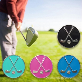 Clemă de golf în formă de coroană cu patru foi, transfrontalieră, clemă magnetică metalică pentru poziția mingii, marcaj pentru cleme de golf