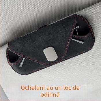 Clip pentru ochelari de soare auto transfrontalier, vizor de soare, depozitare multifuncțională, carte de vizită, factură, husă pentru ochelari, instalare nedistructivă creativă, artefact