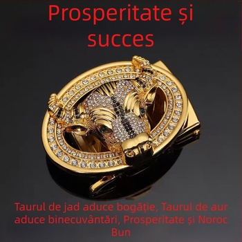 Cataramă automată pentru bărbați, din piele din aliaj, cu cap de vacă nouă, Tau, pentru mașini sport, Business Casual, cataramă netedă