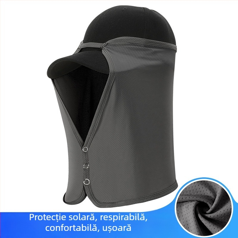 Mască de mătase de gheață pentru bărbați, ciclism, pescuit, gât, protecție agățat, ureche, respirabil, prosop de față, protecție solară, eșarfă magică, pălărie, cortină transfrontalieră