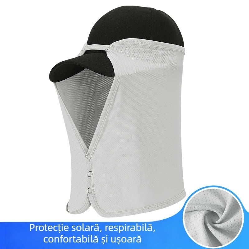 Mască de mătase de gheață pentru bărbați, ciclism, pescuit, gât, protecție agățat, ureche, respirabil, prosop de față, protecție solară, eșarfă magică, pălărie, cortină transfrontalieră