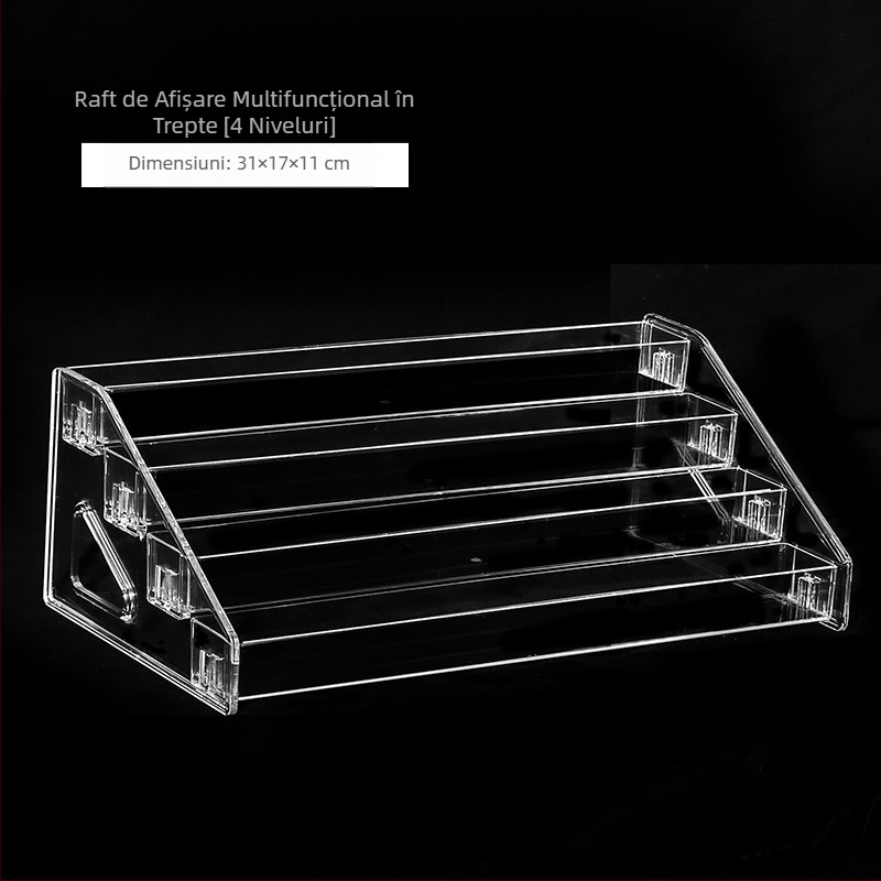 Rack de afișare pentru ochelari de soare, contor, scară multistrat, raft de depozitare pentru ochelari de soare, raft de afișare pentru ochelari de soare, cutie de depozitare acrilică transparentă