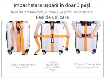Curea de ambalare pentru bagaje de călătorie în aer liber, curea de legare cu parolă, curea de ambalare cu blocare cu parolă vamală TSA