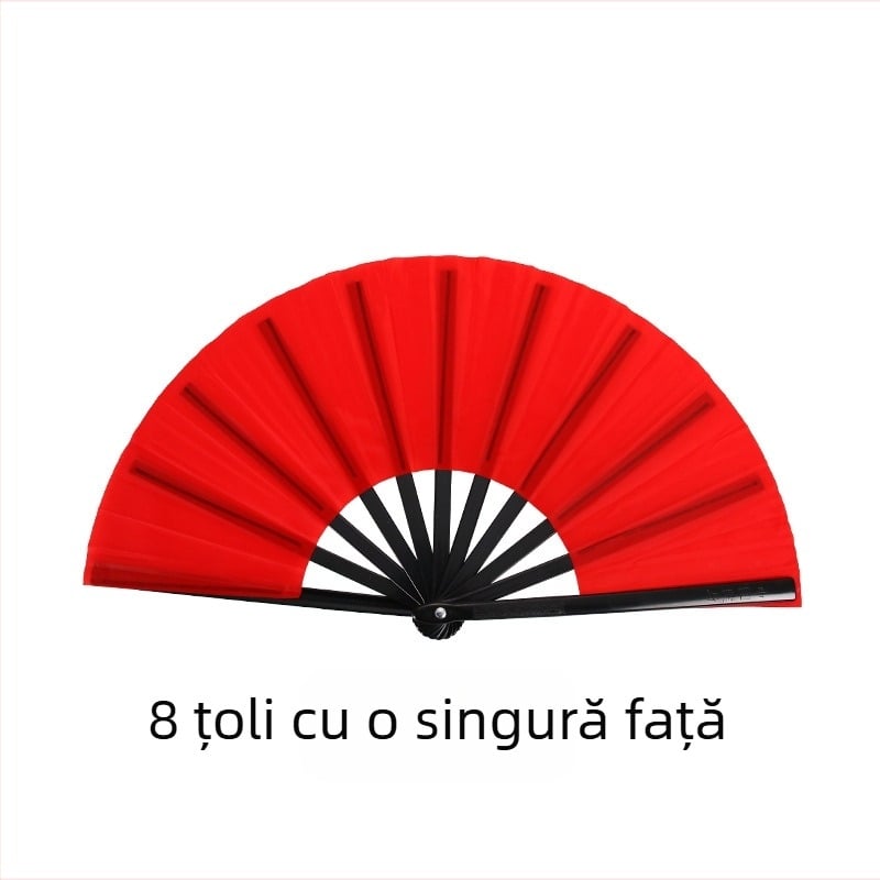 Vânzări directe din fabrică, evantai de arte marțiale cu o singură față și două fețe, evantai de dans pentru copii, evantai de 8 inch cu os negru