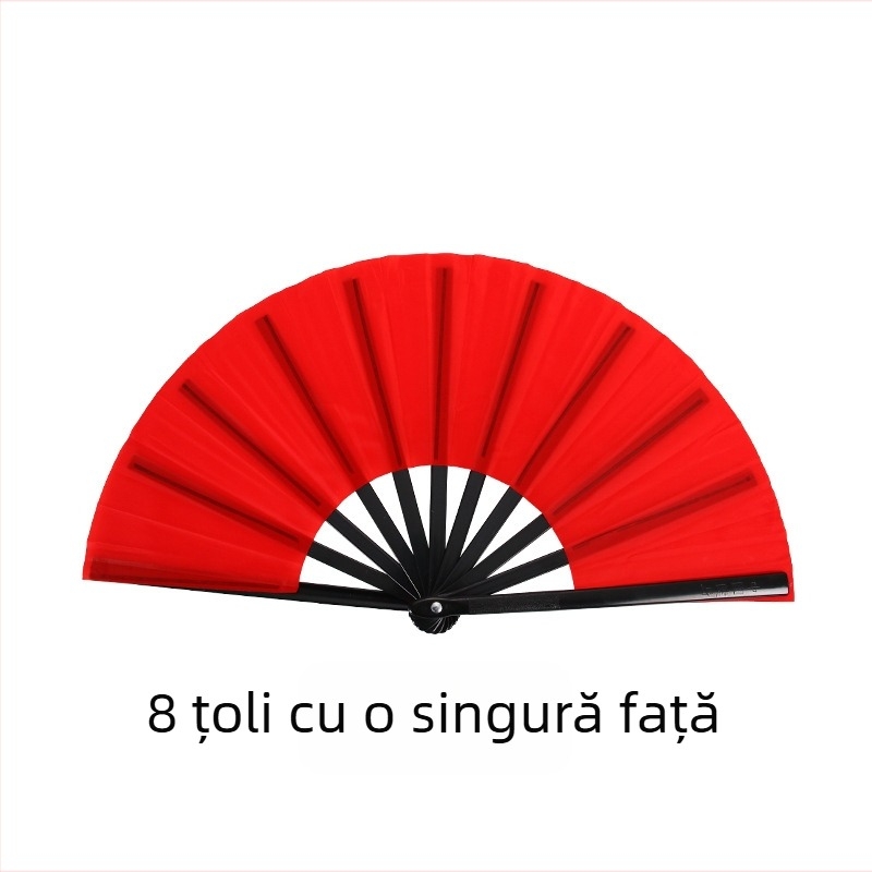 Vânzări directe din fabrică, evantai de arte marțiale cu o singură față și două fețe, evantai de dans pentru copii, evantai de 8 inch cu os negru