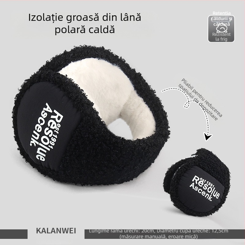 Protecții pentru urechi din pluș pentru femei, iarnă, pentru ciclism, calde