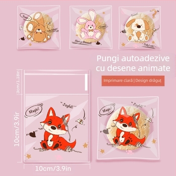 Pungi de ambalare personalizabile pentru produse de patiserie cu fulgi de zăpadă, fursecuri proaspete, curmale, pungi individuale autoadezive cu autoetanșare, ambalaje rezistente la umiditate