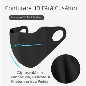 Shu Meijia Toamna și Iarna Gri Cald Mască Burete Rezistent la Praf Respirabil Protecție Ochi Rezistent la UV 3D Lavabil