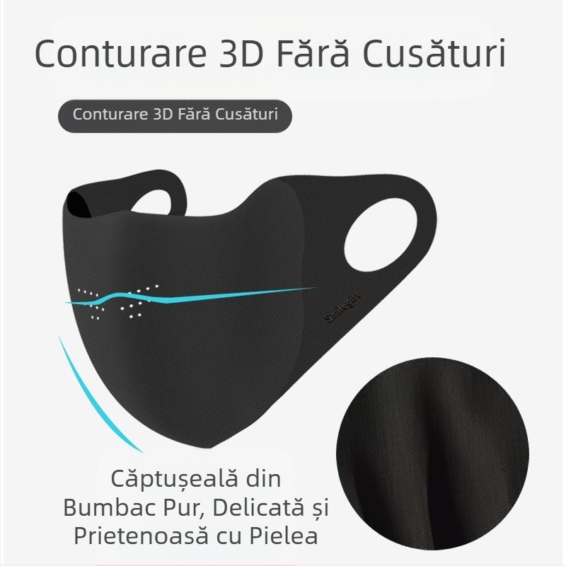 Shu Meijia Toamna și Iarna Gri Cald Mască Burete Rezistent la Praf Respirabil Protecție Ochi Rezistent la UV 3D Lavabil