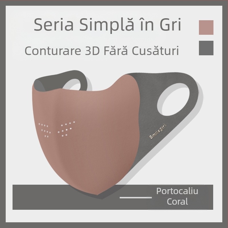 Shu Meijia Toamna și Iarna Gri Cald Mască Burete Rezistent la Praf Respirabil Protecție Ochi Rezistent la UV 3D Lavabil