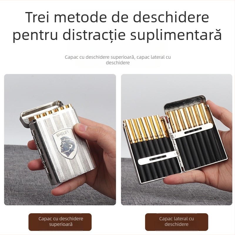 Noua husă de țigară Harland de la MG, model Bloody Tiger Gangster, cu 16 laturi metalice grosiere, trei deschise, Outlet de fabrică