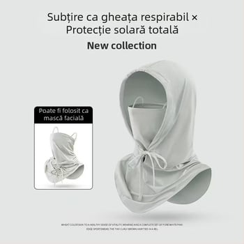 Protecție solară Ice Silk Hood New Outdoor Cycling Sunshawl Jacket Shawl Full Face Neck Protection Three-In-One Sun Protection Mask