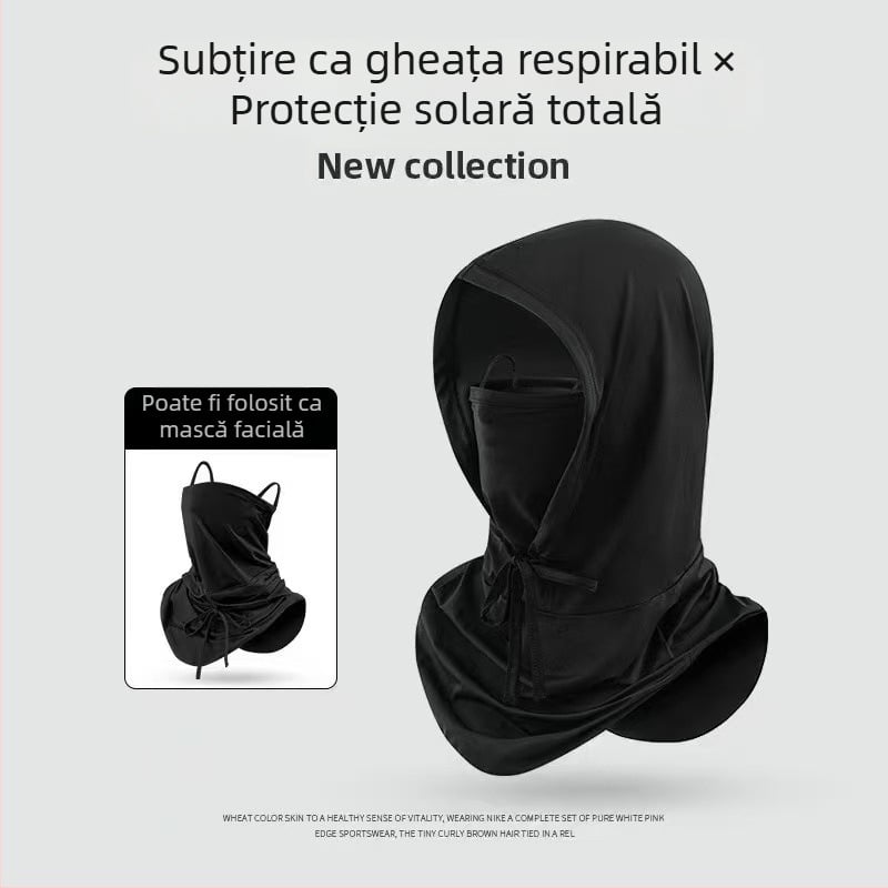 Protecție solară Ice Silk Hood New Outdoor Cycling Sunshawl Jacket Shawl Full Face Neck Protection Three-In-One Sun Protection Mask