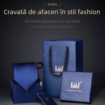 Cravată cu fermoar pentru bărbați, leneșă, cu o singură tragere, pentru rochie de afaceri, pentru nuntă, ușor de tras, cravată largă din fabrică, în stoc 1