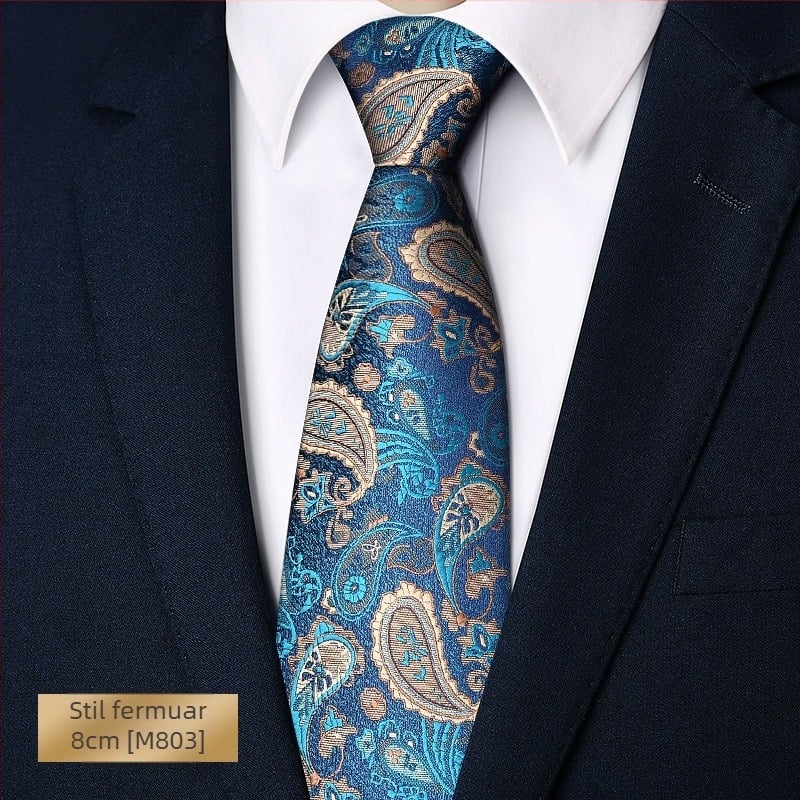 Cravată cu fermoar pentru bărbați, leneșă, cu o singură tragere, pentru rochie de afaceri, pentru nuntă, ușor de tras, cravată largă din fabrică, în stoc 1