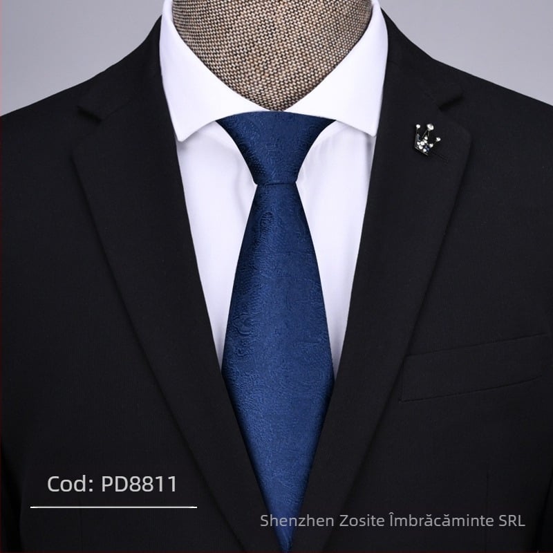 Cravată cu fermoar pentru bărbați, leneșă, cu o singură tragere, pentru rochie de afaceri, pentru nuntă, ușor de tras, cravată largă din fabrică, în stoc 1