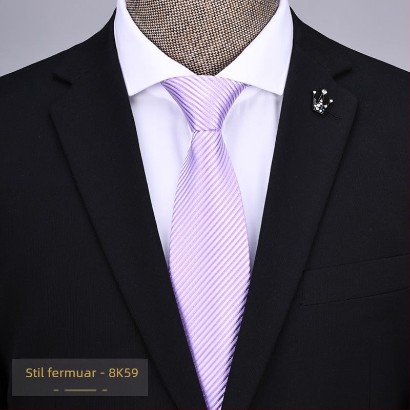 Cravată cu fermoar pentru bărbați, leneșă, cu o singură tragere, pentru rochie de afaceri, pentru nuntă, ușor de tras, cravată largă din fabrică, în stoc 1