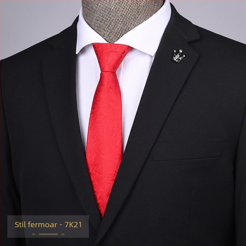 Cravată cu fermoar pentru bărbați, leneșă, cu o singură tragere, pentru rochie de afaceri, pentru nuntă, ușor de tras, cravată largă din fabrică, în stoc 1
