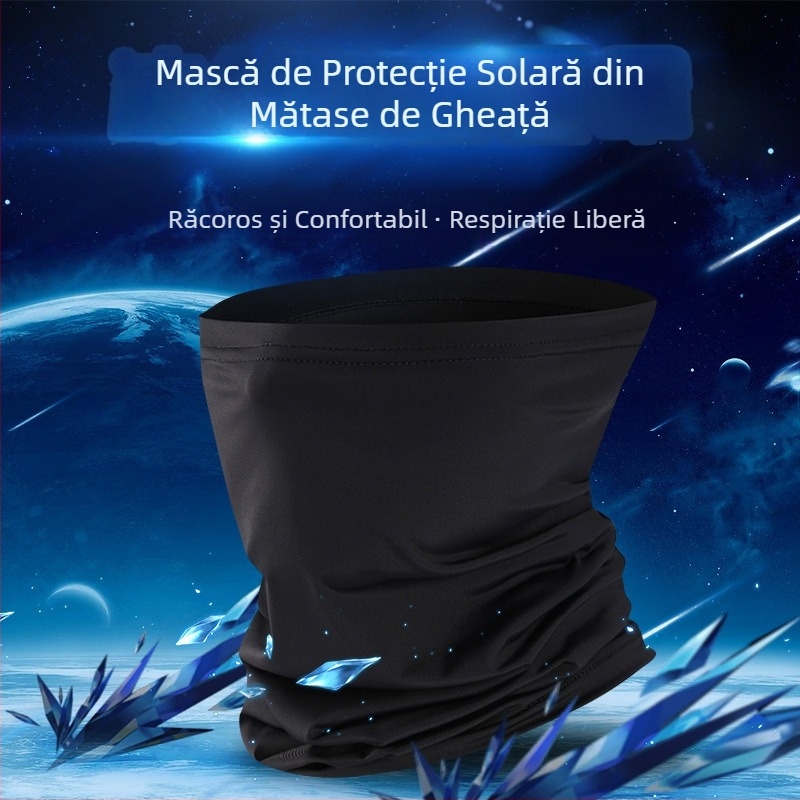 Guler de protecție solară multifuncțional de vară, echipament sportiv în aer liber, bicicletă, motocicletă, eșarfă de mătase de gheață, mască de echitație
