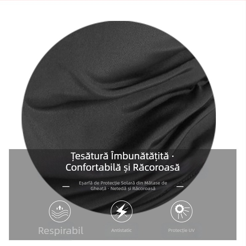 Guler de protecție solară multifuncțional de vară, echipament sportiv în aer liber, bicicletă, motocicletă, eșarfă de mătase de gheață, mască de echitație