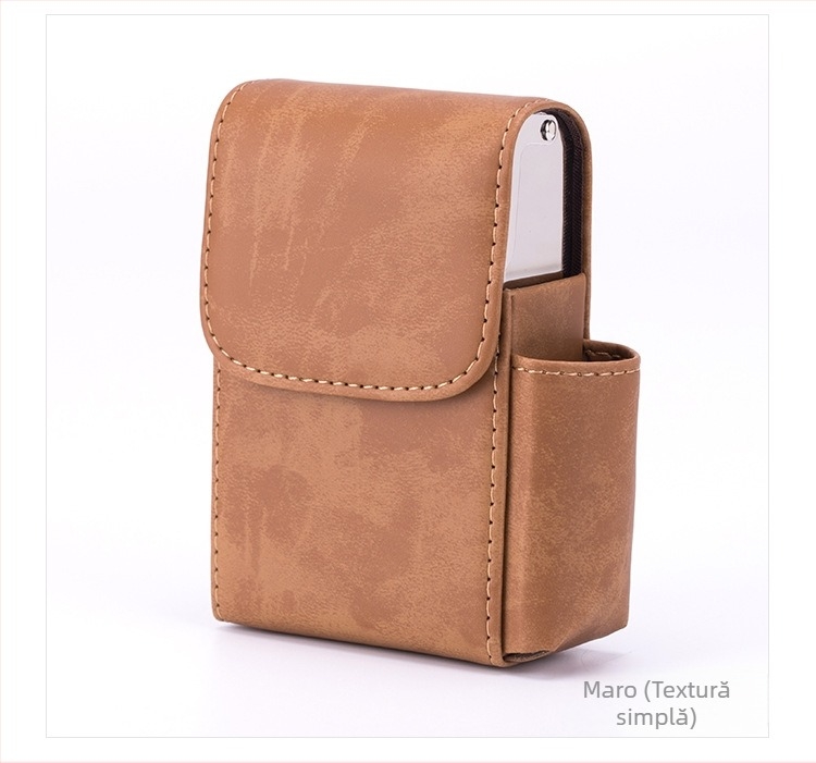 Fabrică en-gros, cutie întreagă pentru țigări, geantă pentru țigări cu curea, cu poziție pentru brichetă, cadou de modă anti-presiune, punct multicolor