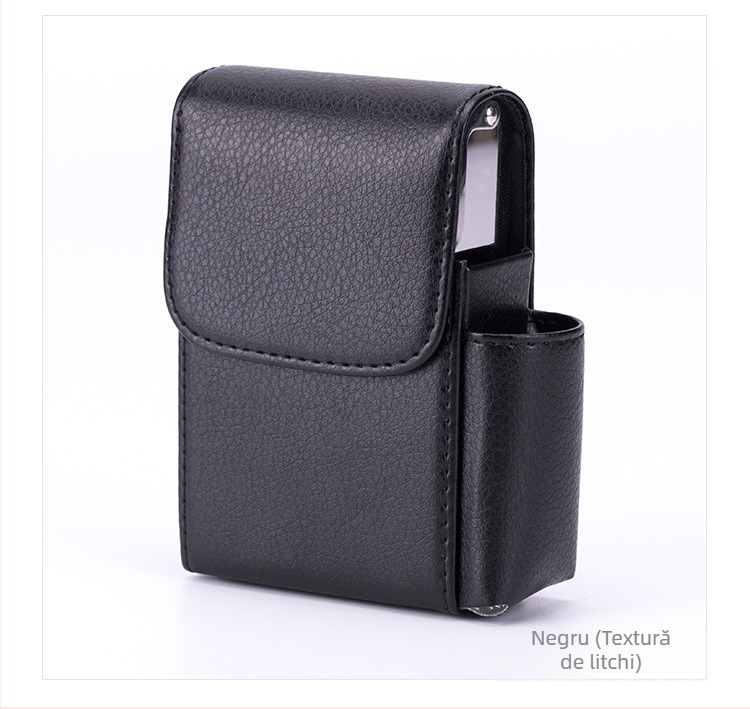 Fabrică en-gros, cutie întreagă pentru țigări, geantă pentru țigări cu curea, cu poziție pentru brichetă, cadou de modă anti-presiune, punct multicolor