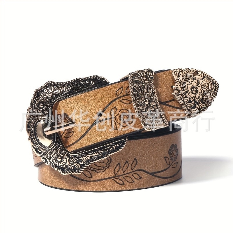 Curea de damă casual retro vintage din aliaj embosat pentru rochii, blugi și cămăși cu un stil unic