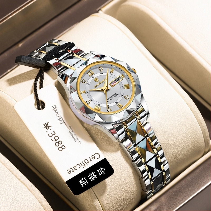 ceas de damă nou impermeabil luminos la modă cuarț ceas live