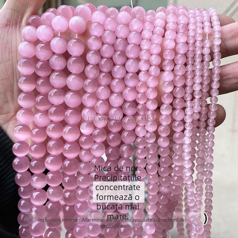 Furnizare directă din fabrică, mărgele de piatră multicolore pentru ochi de pisică, lucrate manual, accesorii pentru bijuterii DIY, brățară, colier, mărgele rotunde semifabricate, en-gros