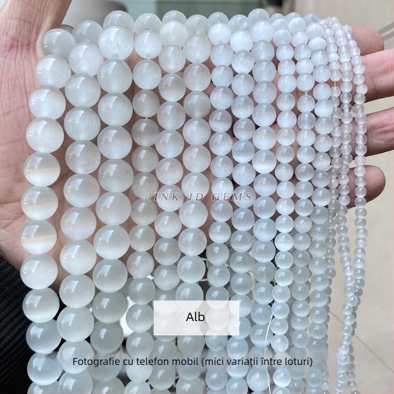 Furnizare directă din fabrică, mărgele de piatră multicolore pentru ochi de pisică, lucrate manual, accesorii pentru bijuterii DIY, brățară, colier, mărgele rotunde semifabricate, en-gros