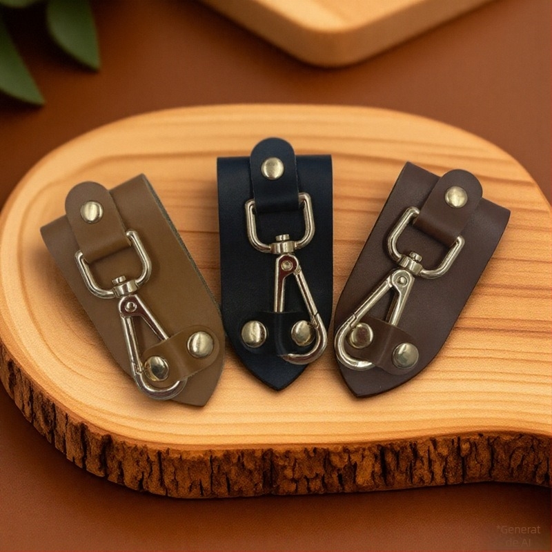 Moda Retro în aer liber talie portabilă agățat breloc din piele curea din piele inel practic purta centura cârlig accesorii